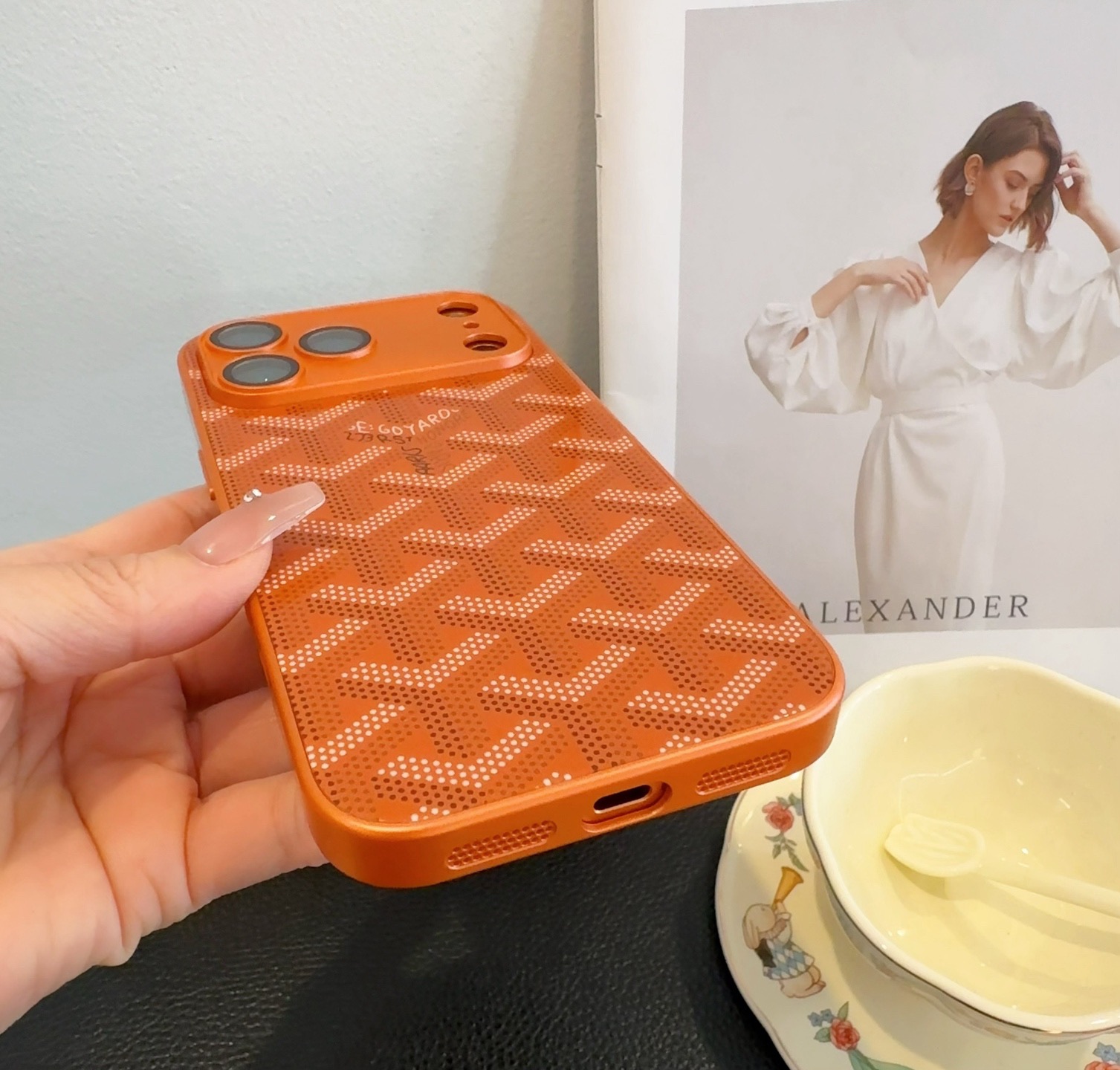 Goyard Classic Monogram Full Coverage Lens Frame Ultra Slim Luxury Phone Case