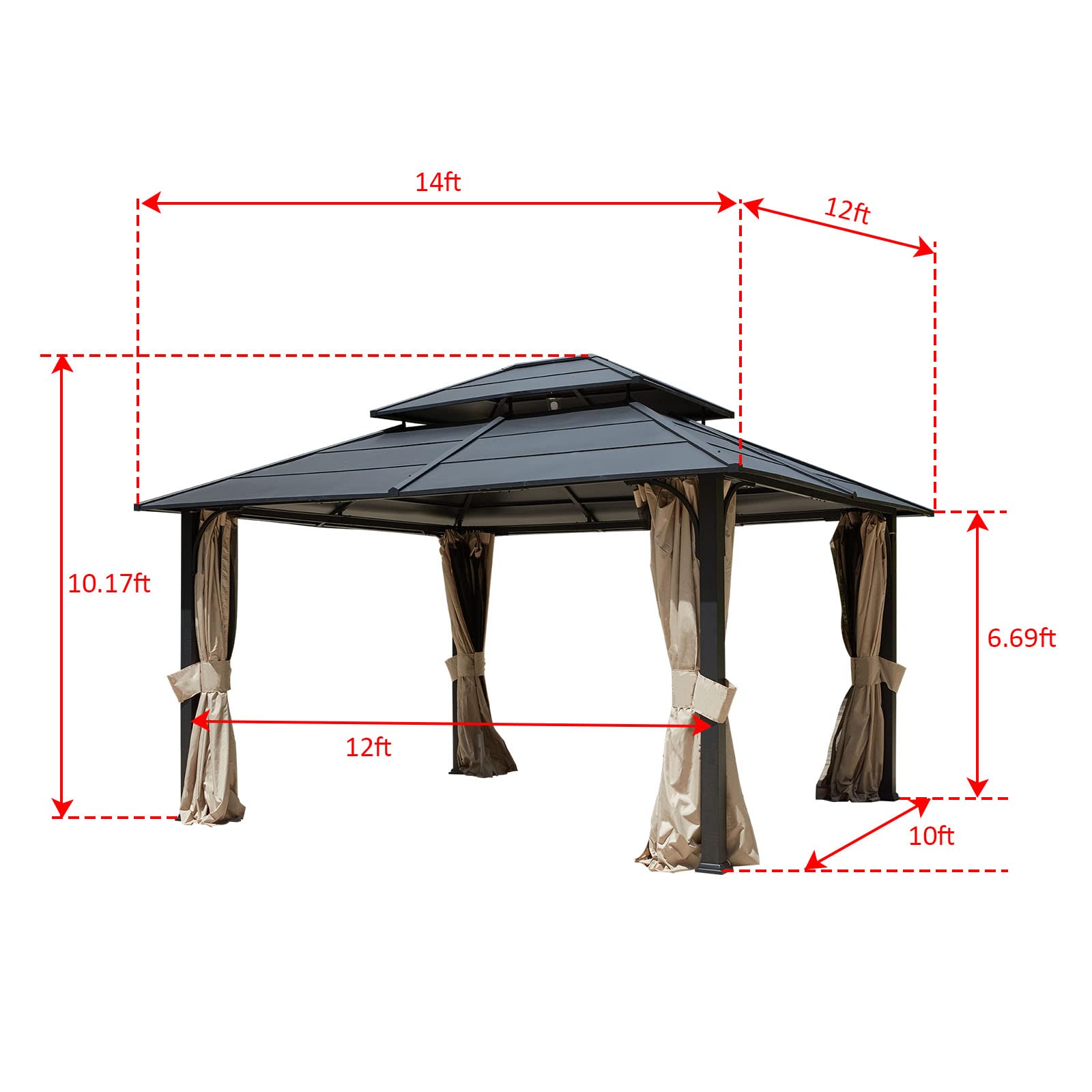 12x14 Hardtop Gazebo