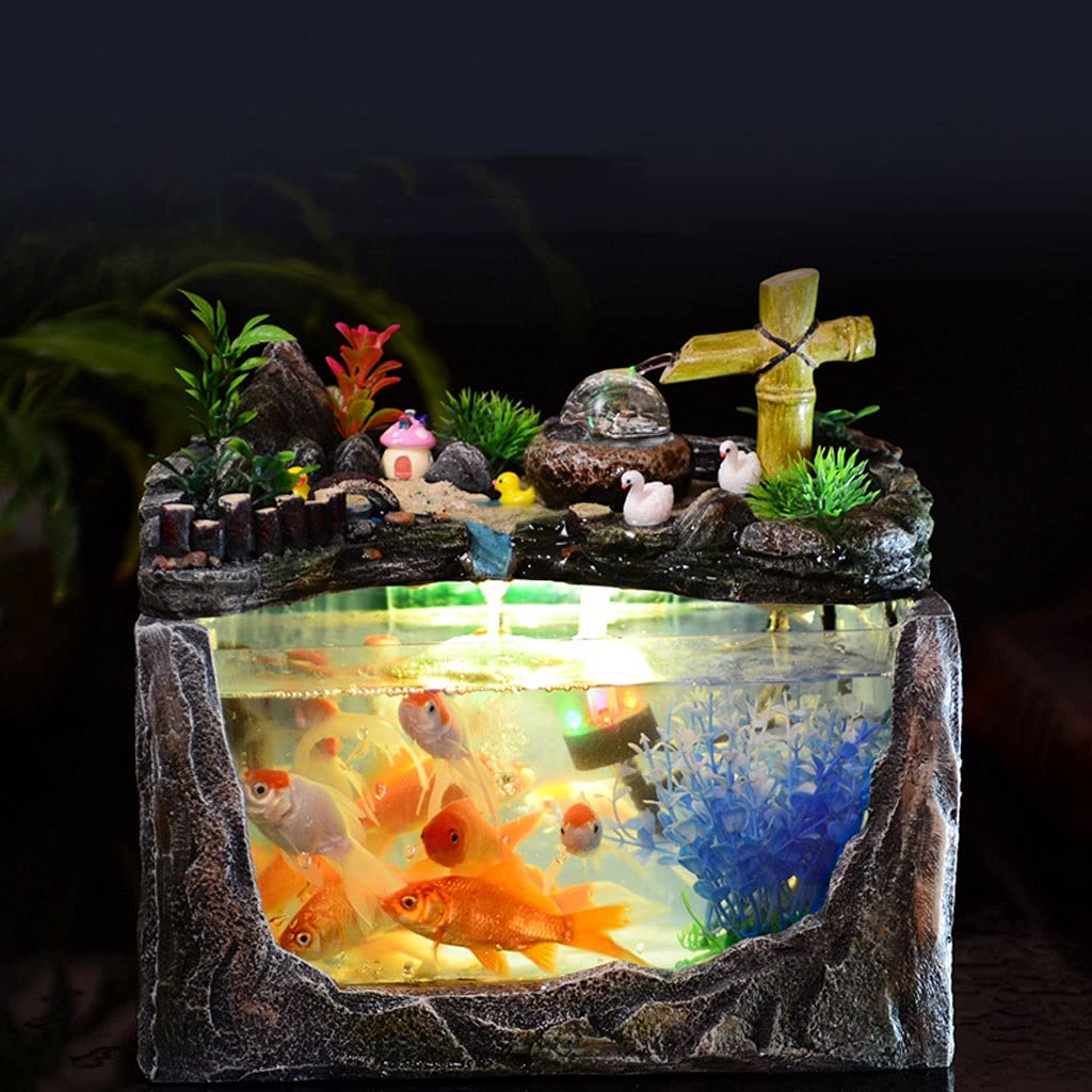 Fishbowl Rockery & Water Creative Small Tank Living Room Family