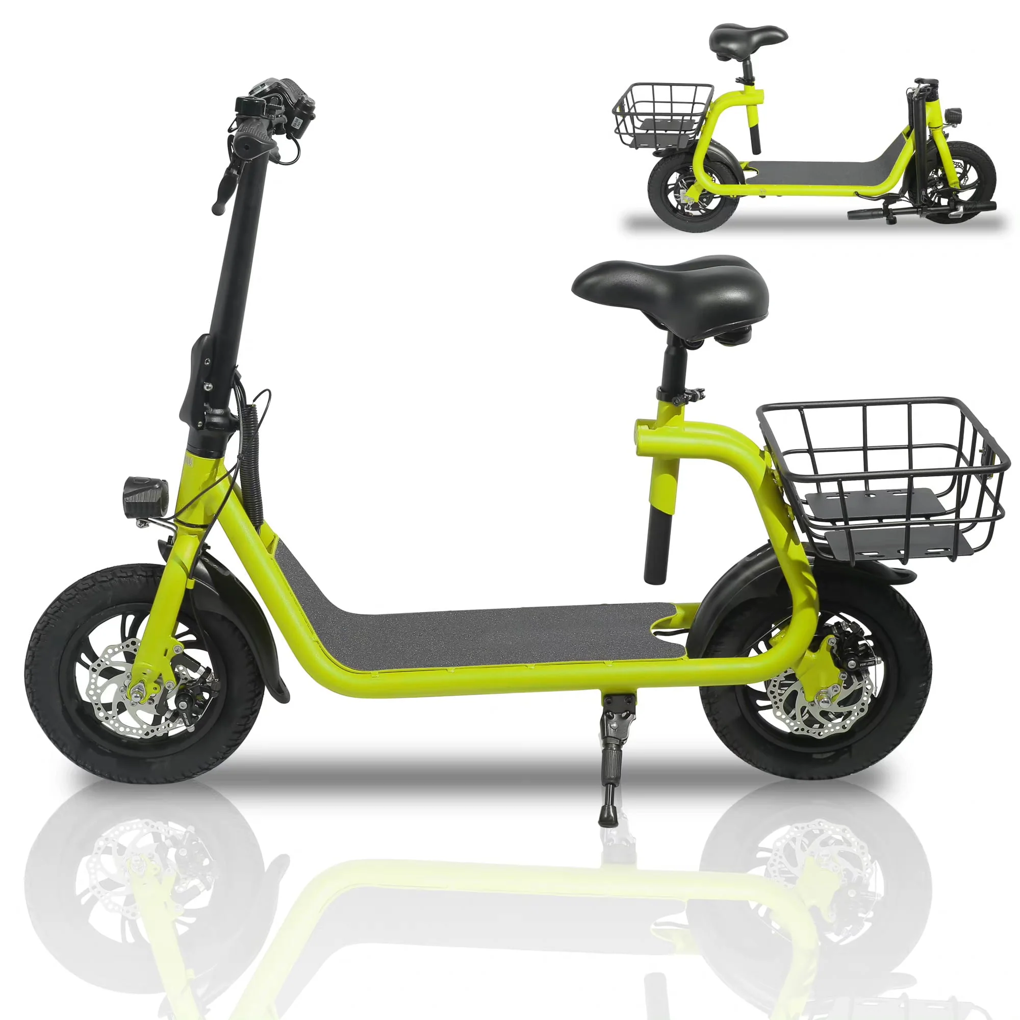 Dazone 12in Folding Electric Scooter, 450W, Yellow