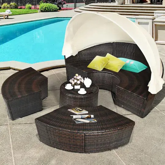 Costway Patio Rattan Daybed