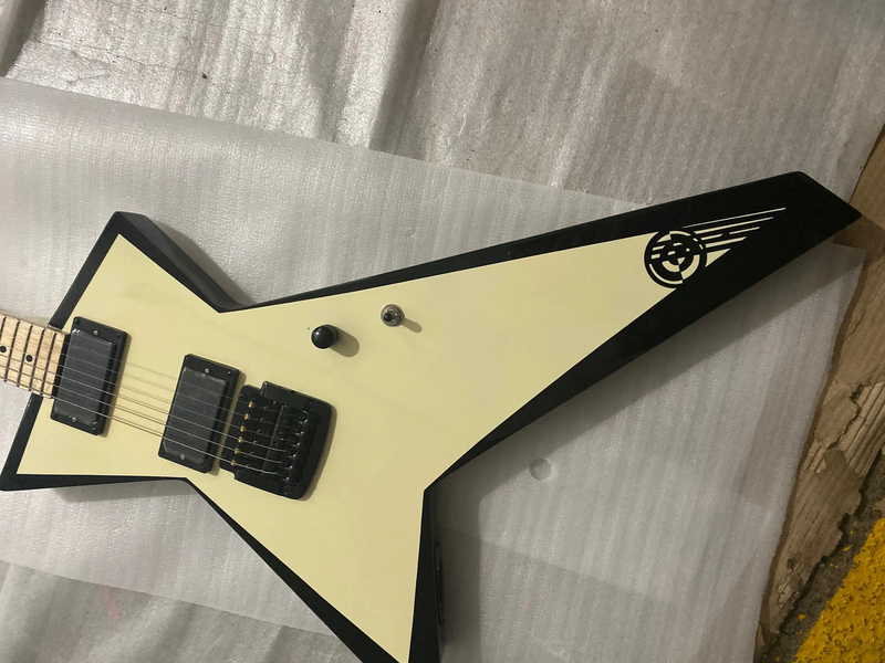 Rhxflame Hamer GT Glenn Tipton Judas Priest White Cream Explorer Electric Guitar