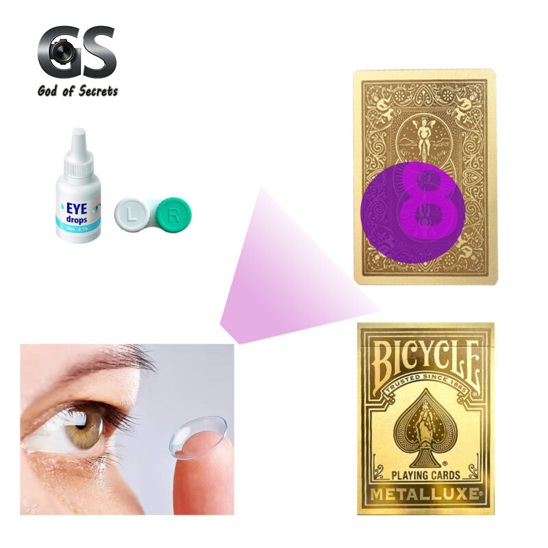 Bicycle Marked Deck Golden for Marking Cards Contact Lenses