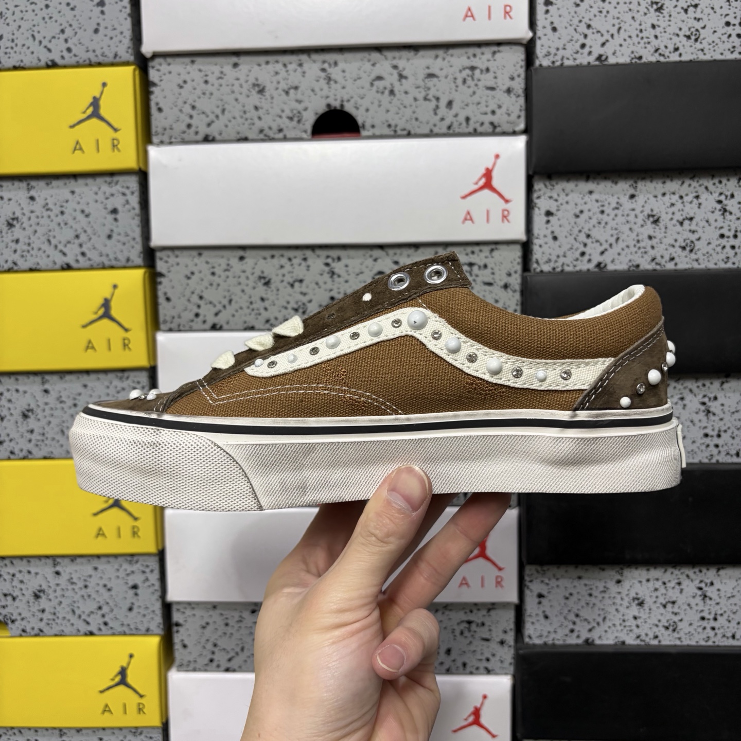 Vans Old Skool Tan White Vintage Pearl
