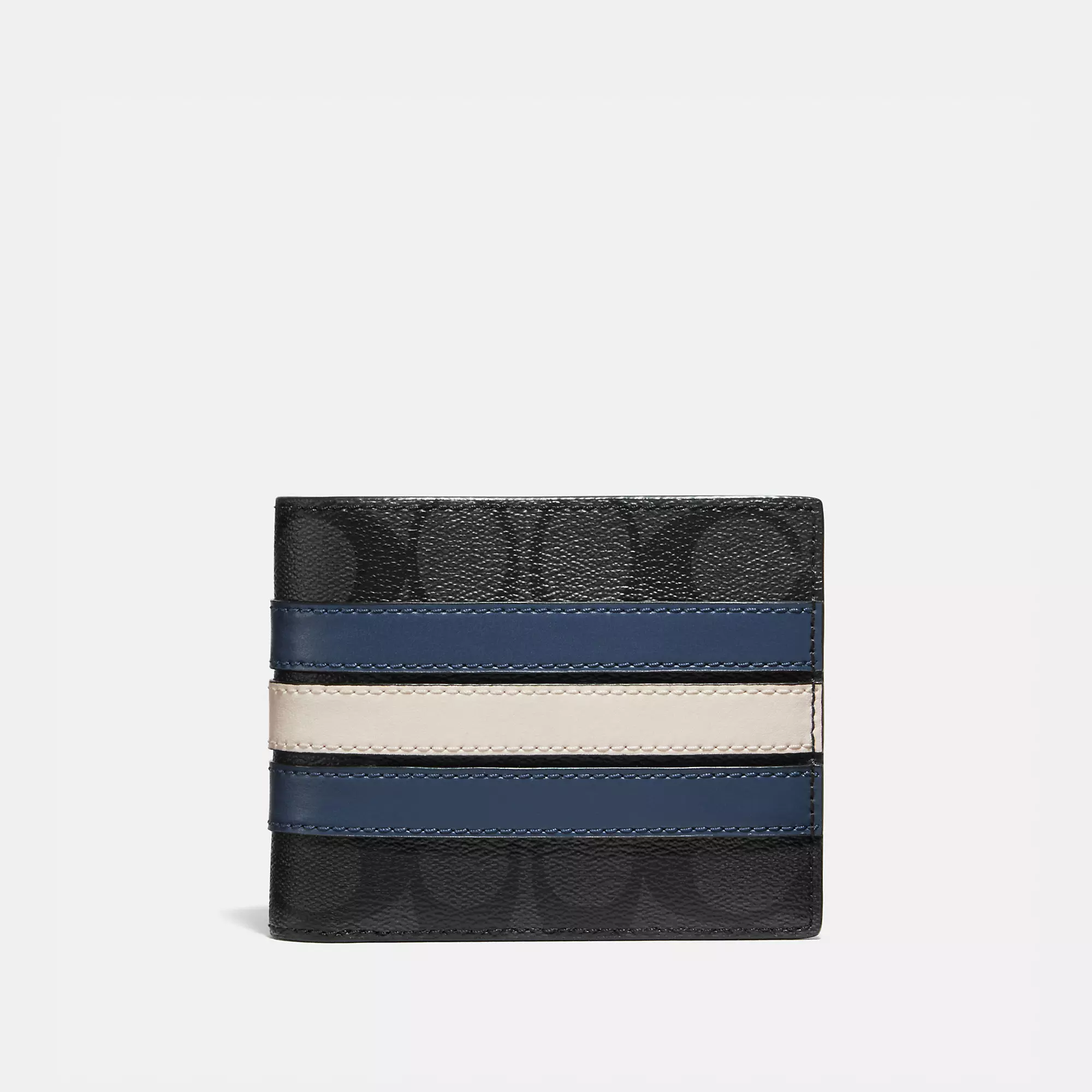 Outlet 3 In 1 Wallet In Signature Canvas With Varsity Stripe