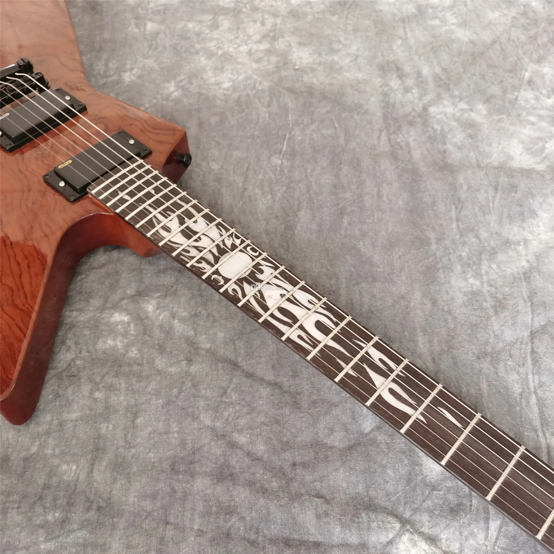 Rare Metallic James Hetfield Kenneth Lawrence Bubinga Top Brown Electric Guitar