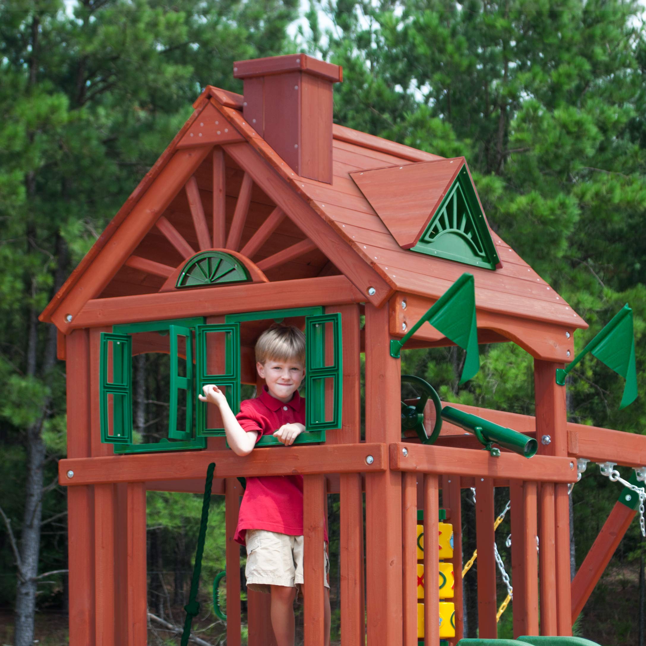 Gorilla Playsets 01-0021 Nantucket II Wooden Swing Set