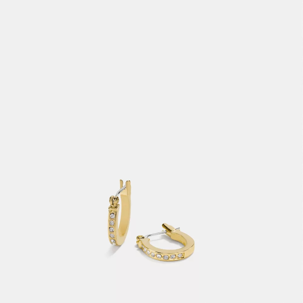 COAthtCH Pave Signature Huggie Earrings