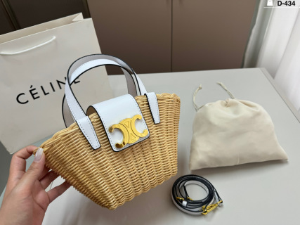 CELINE TEEN COUFFIN IN WICKER AND CALFSKIN