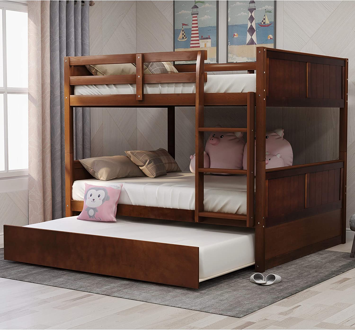 Full Over Full Bunk Bed for Kids Teens