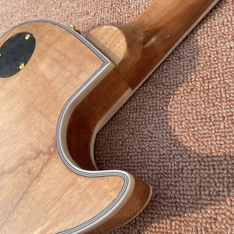 Left Hand Electric Guitar, Nature Flame Maple Top, Rosewood Fingerboard