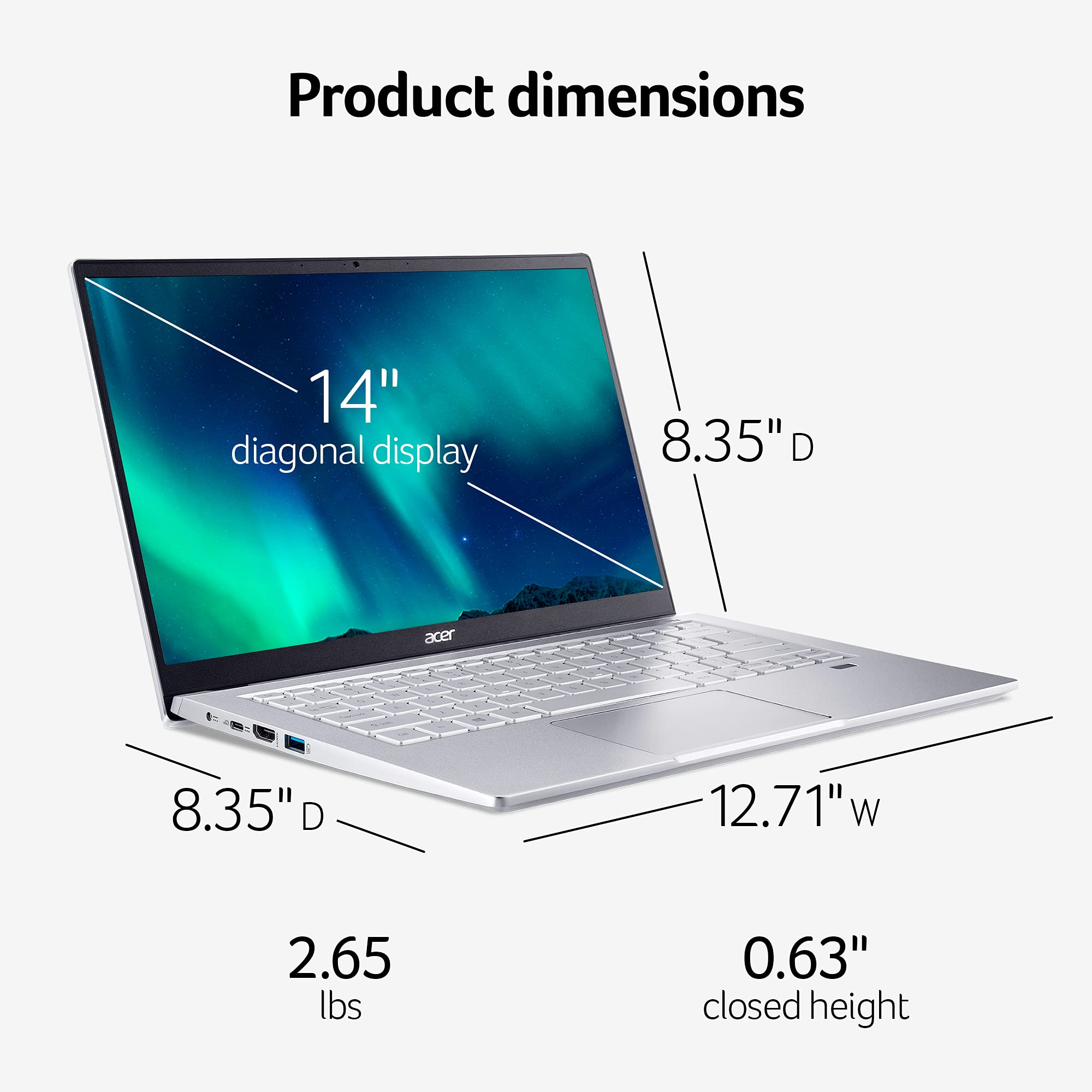 Thin & Light Laptop, 8GB+512GB, Silver