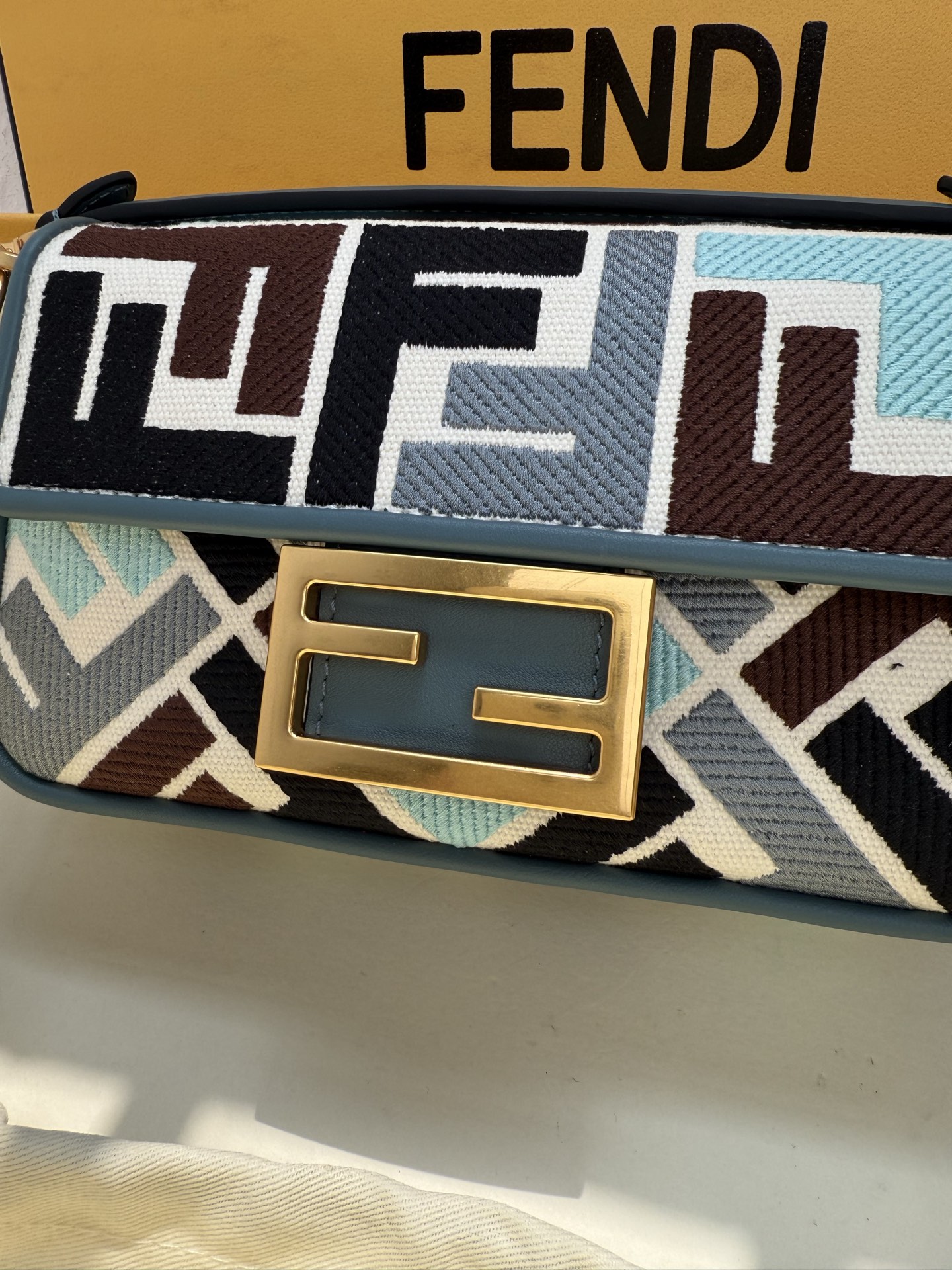 Fendi Mini Baguette FF Embroidery