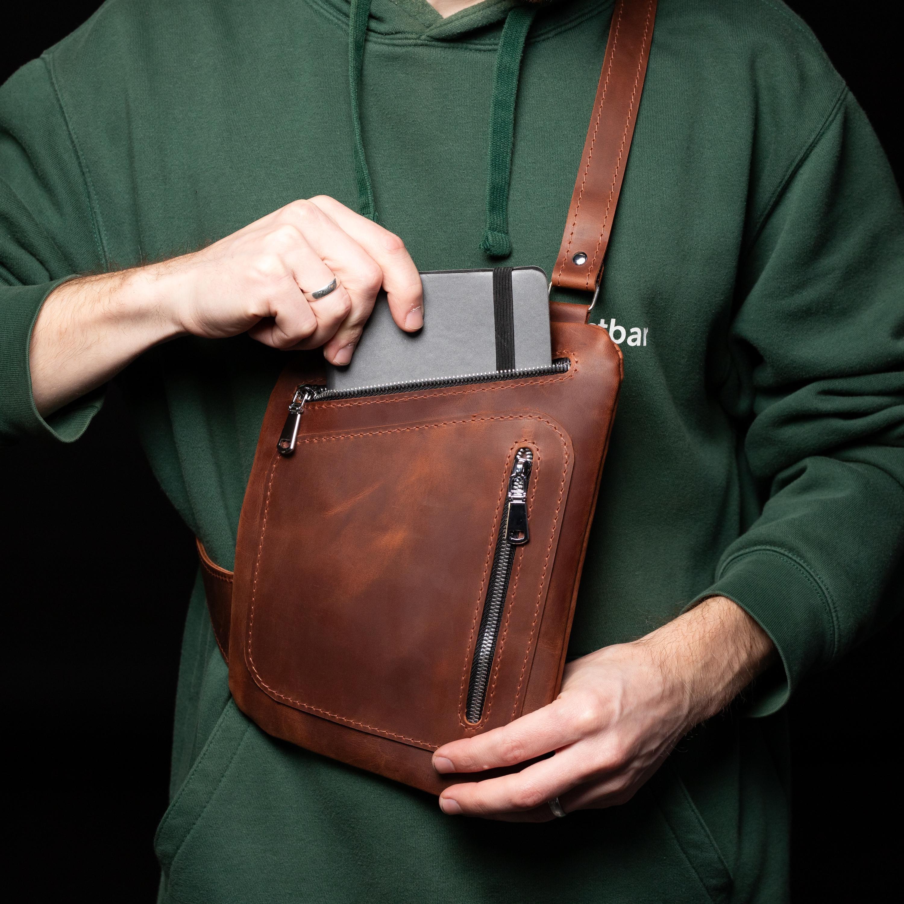 The Compact Leather Sling Bag