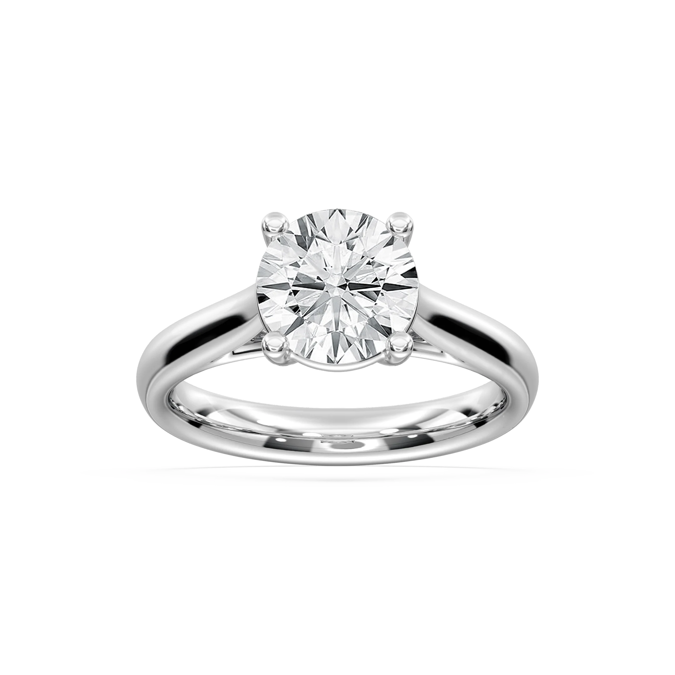 Aaliyah Lab Grown Diamond Cathedral Solitaire Engagement Ring