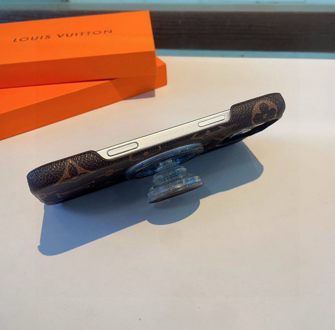 LV Classic Monogram Phone Case with Strong Magnetic & Logo Stand