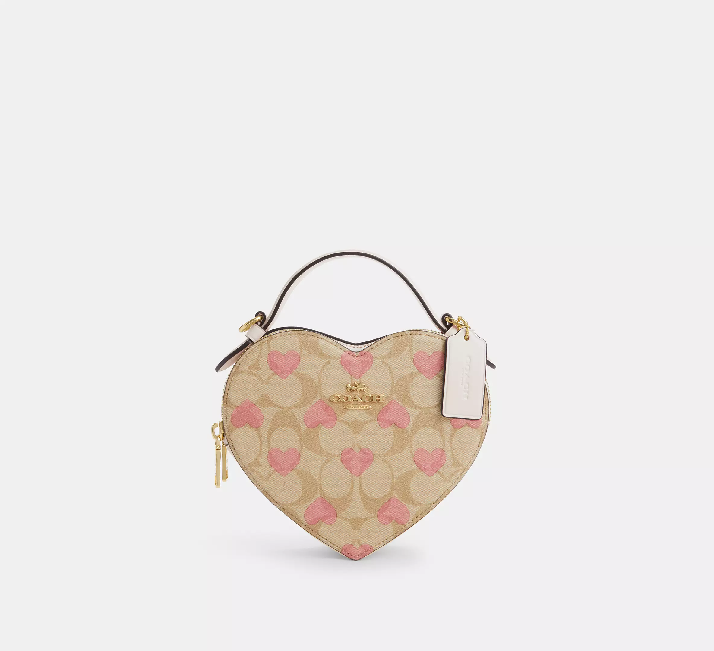Heart Crossbody In Signature Canvas With Heart Print