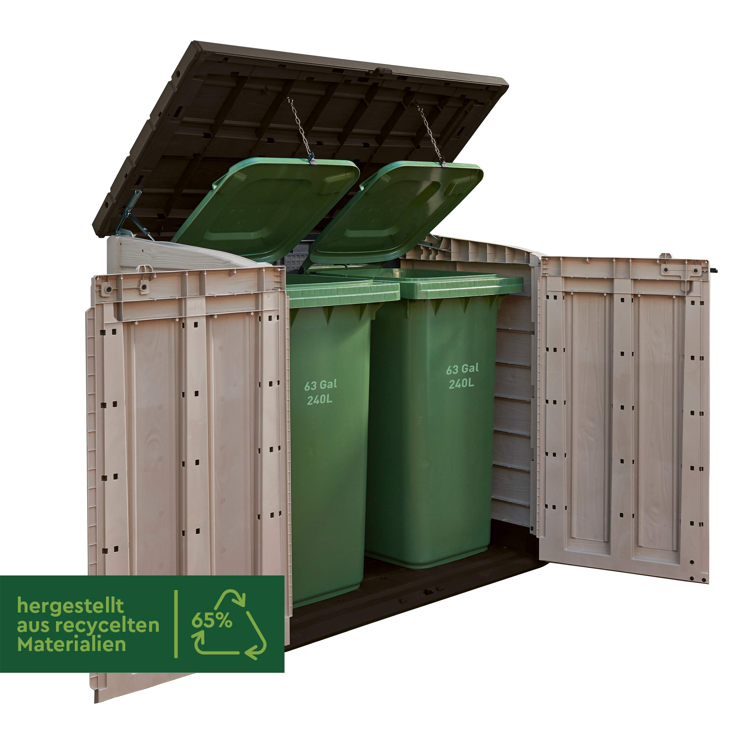 Plastic Storage Unit Box Garden Sheds Wheelie Bins for Tools