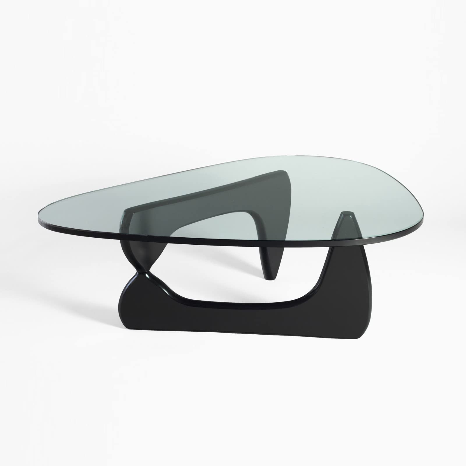 Noguchi Table Triangle Glass Coffee Table Vintage Glass End Table