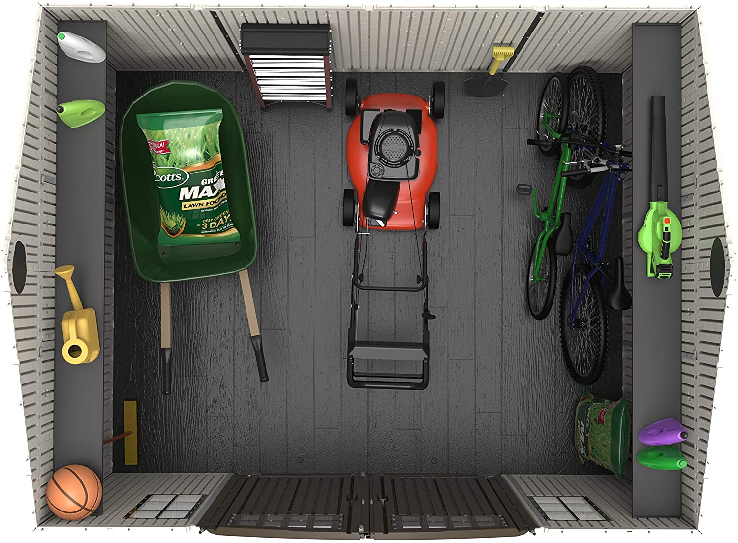 10'x12' Resin Storage Shed with Shutters