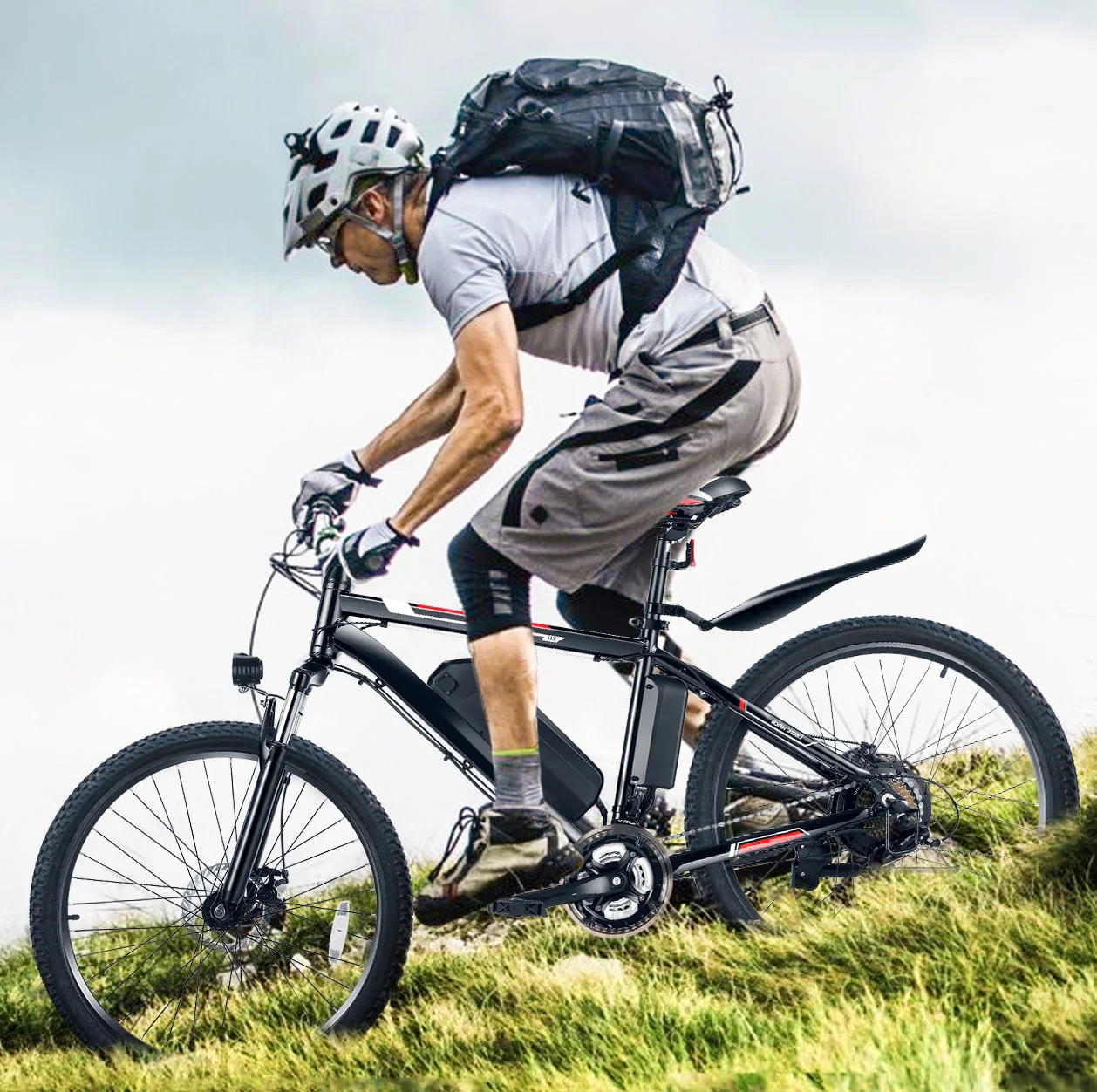Gocio 26in Electric Mountain Bike, 500W, 375Wh, 21-Speed