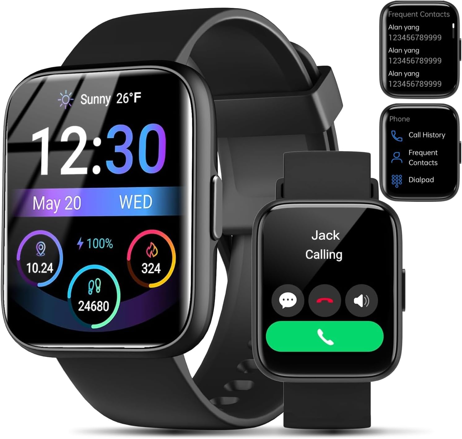 Smart Watch for Men Women - Answer/Make Calls/Quick Reply/AI Voice Assistant, 1.83