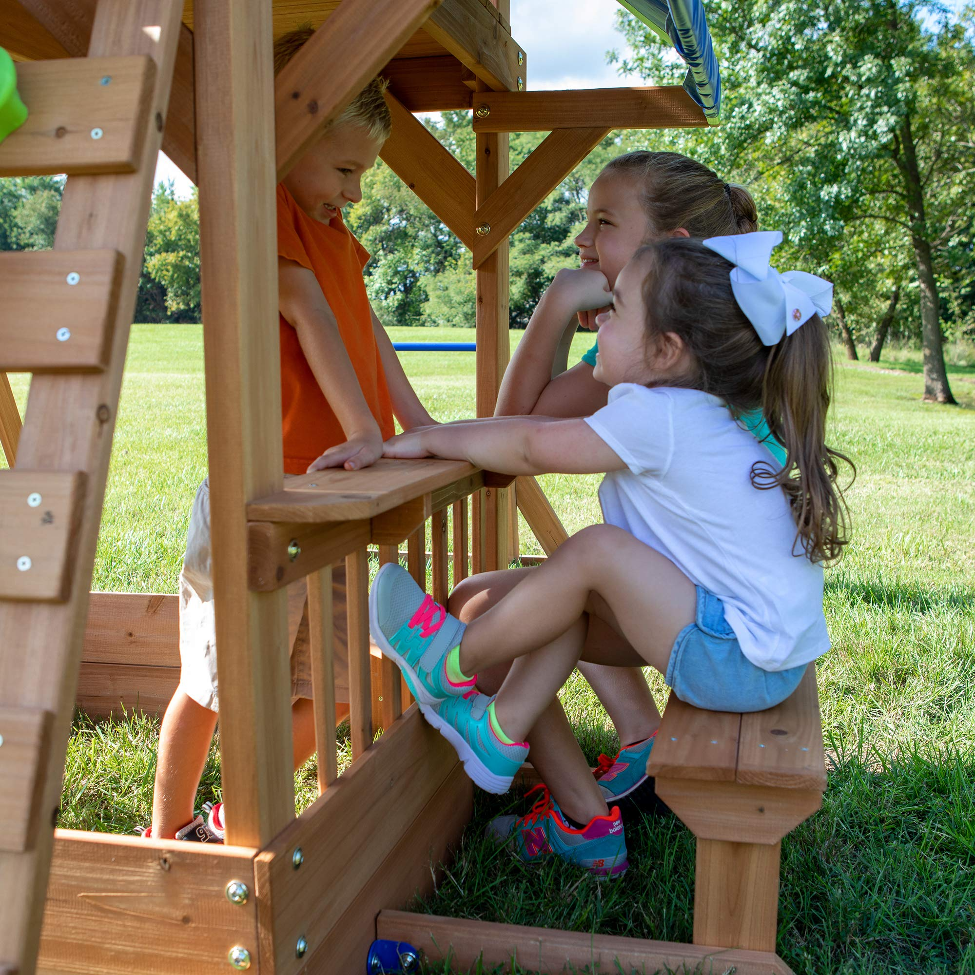 Beach Front All Cedar Wooden Swing Set