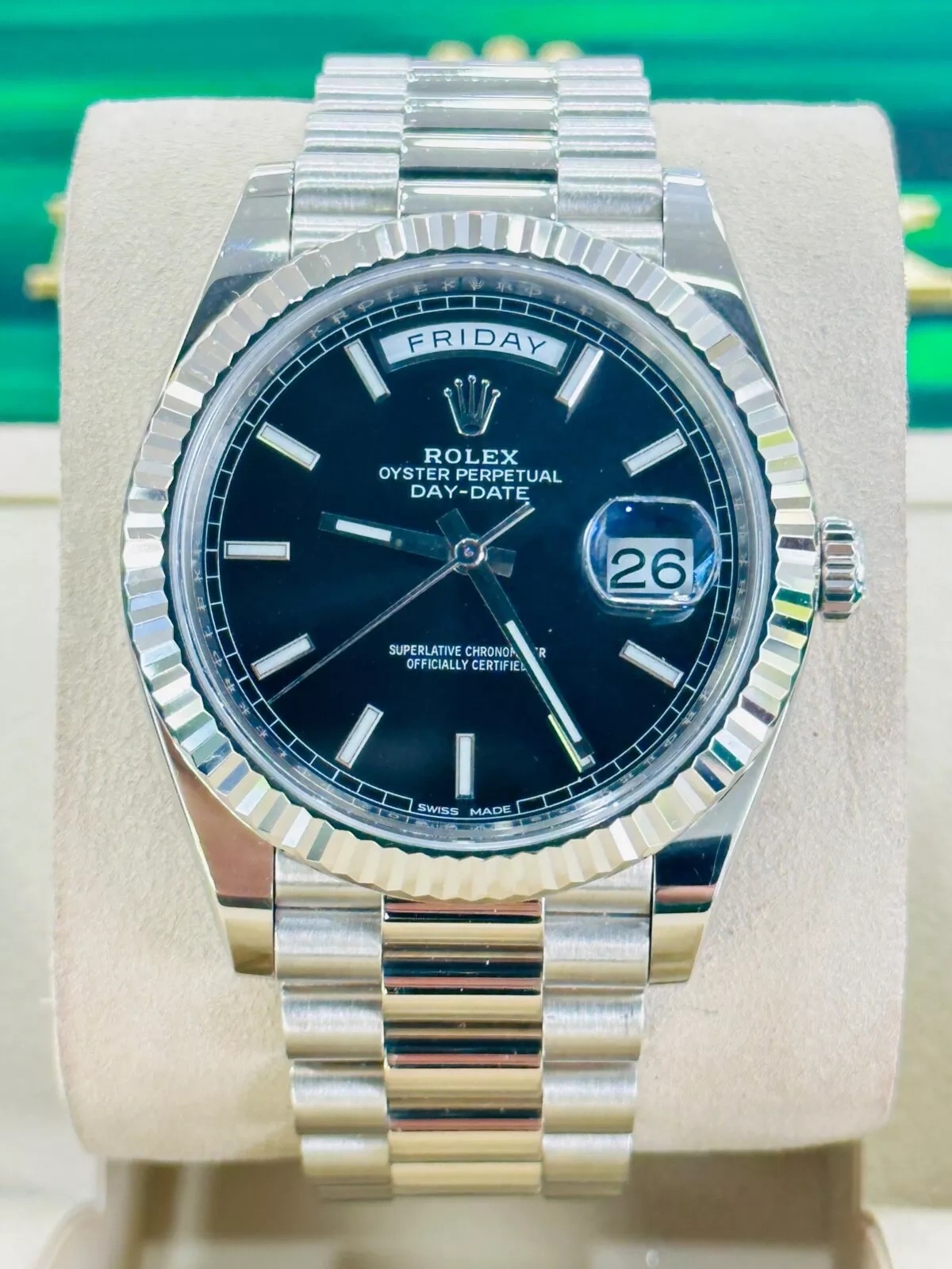 【Super Clone】RLX  Day-Date 40mm 228236-0003 Black Dial