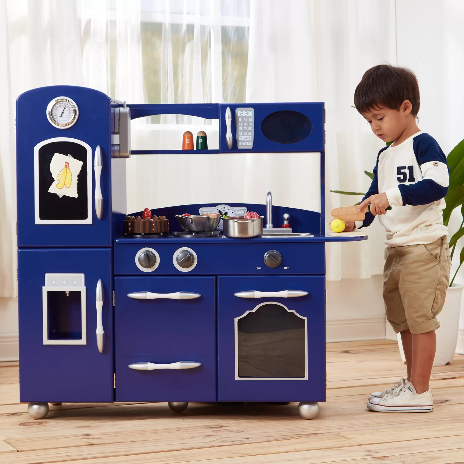 Wooden Play Kitchen Set
