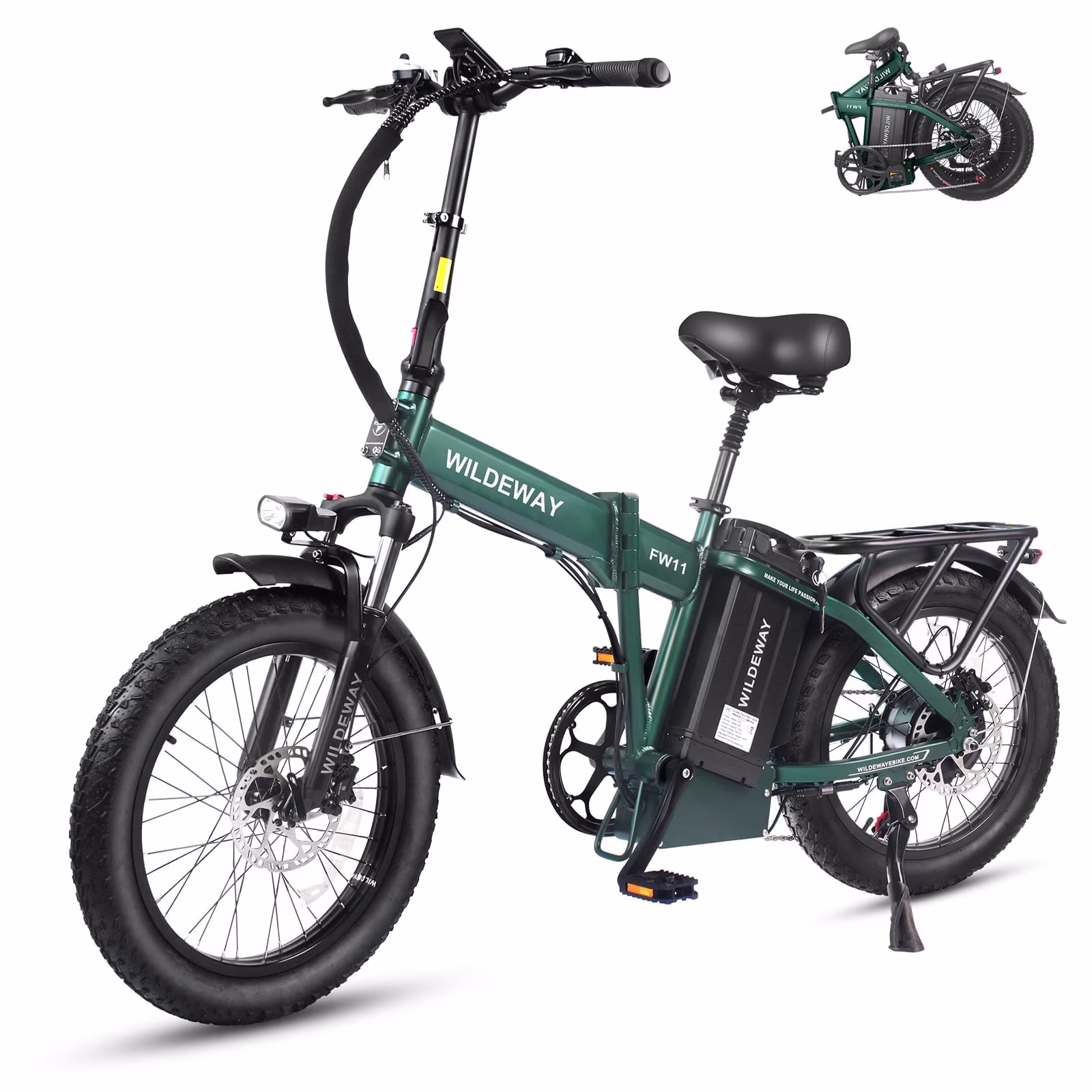 Wildeway 20in Folding Electric Bike, 750W, 48V 32Ah, Hydraulic Brakes