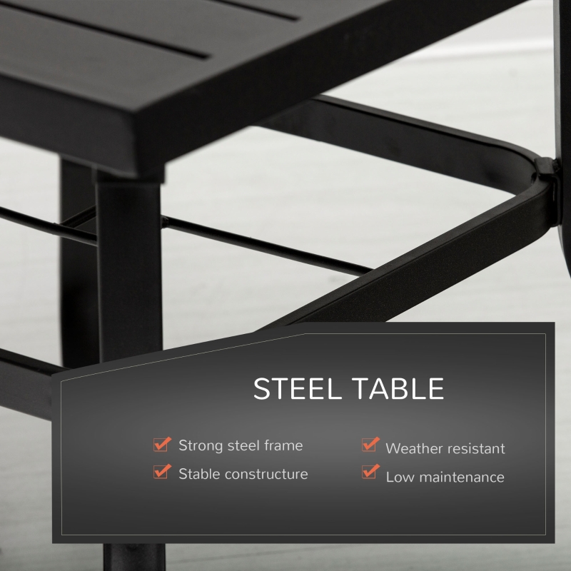 5 PCs Patio Dinning with Table Modern Stylish Chair Metal Frame