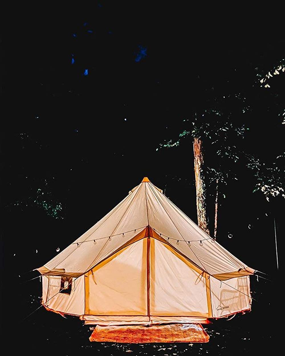 Waterproof Cotton Canvas Yurt for Family Glamping