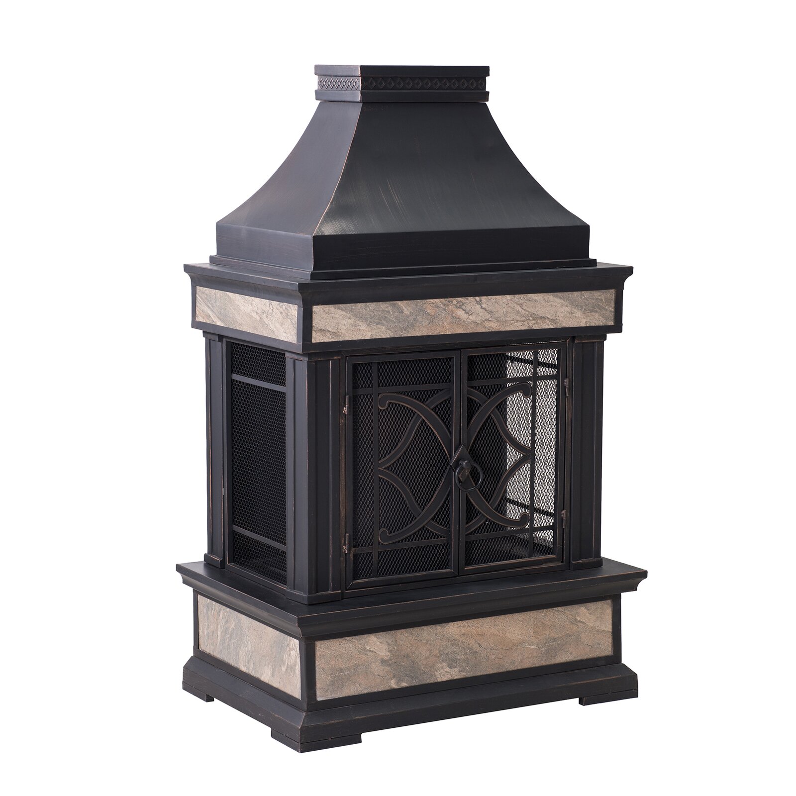Sofie 56.7'' H Wood Burning Fireplace