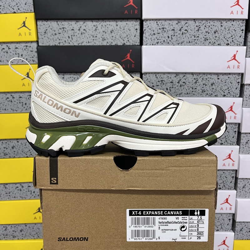 Salomon XT-6 White Green Sneakers
