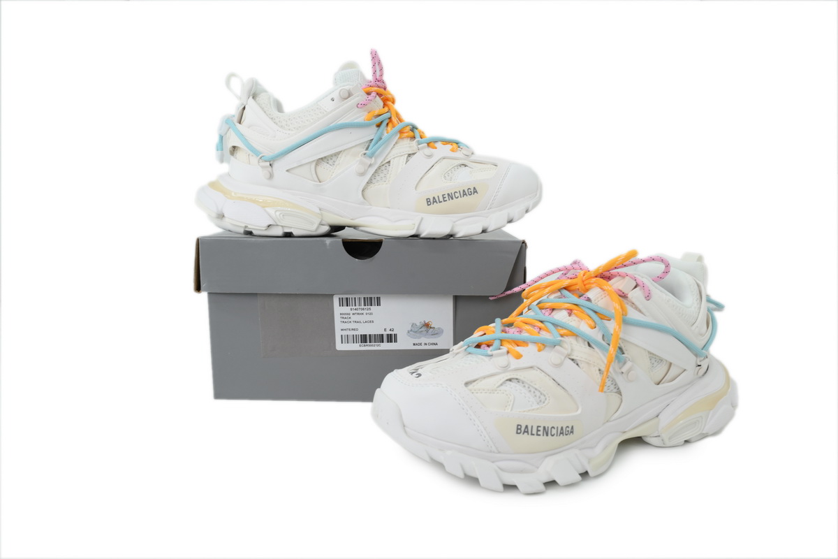 Balenciaga Track Trail Lace White Red 800592 WTEHK 0123