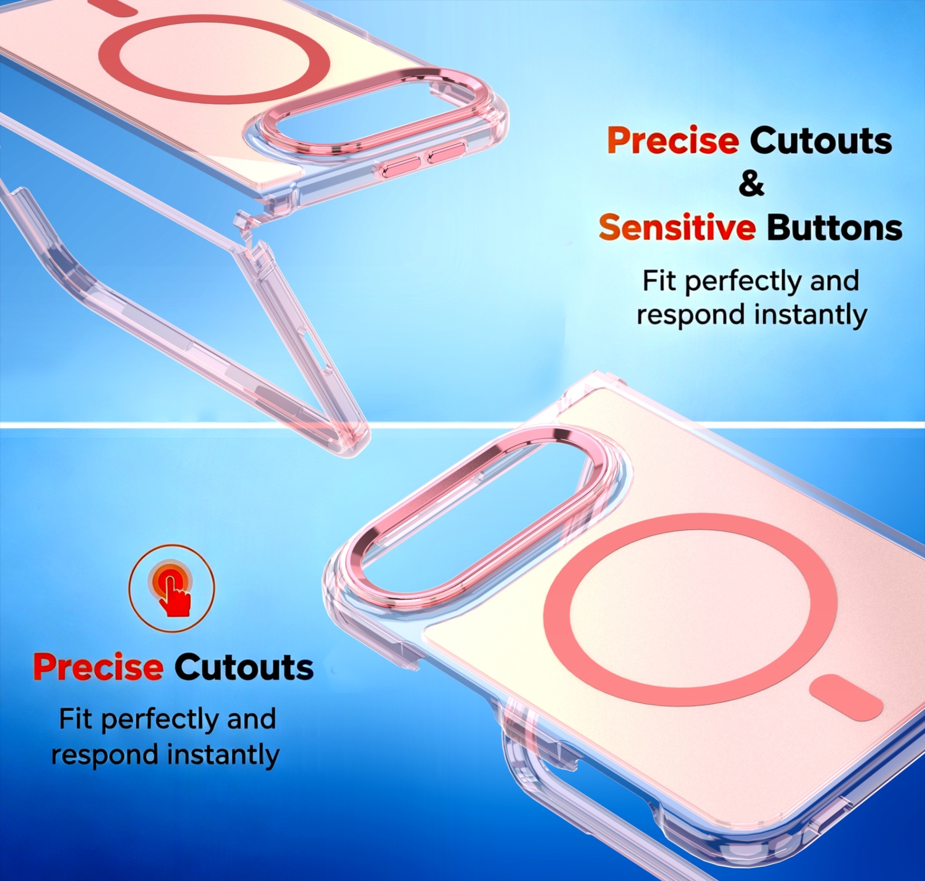 iPhone 18 Protective Case Shockproof - back view