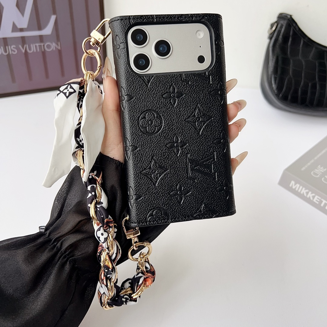 Louis Vuitton Embossed Monogram Wallet Crossbody Phone Bag