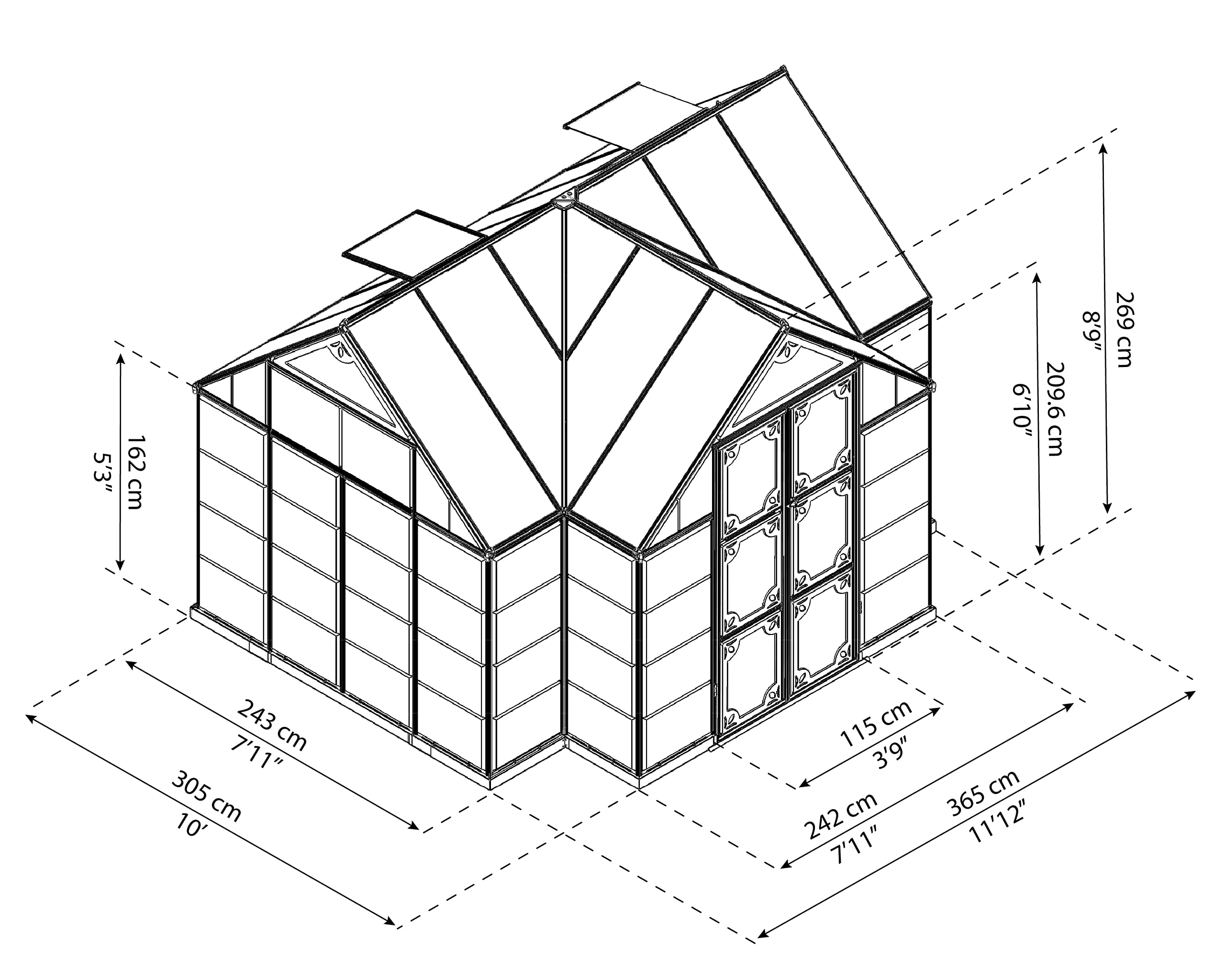 Four Season Chalet, Charcoal Gray