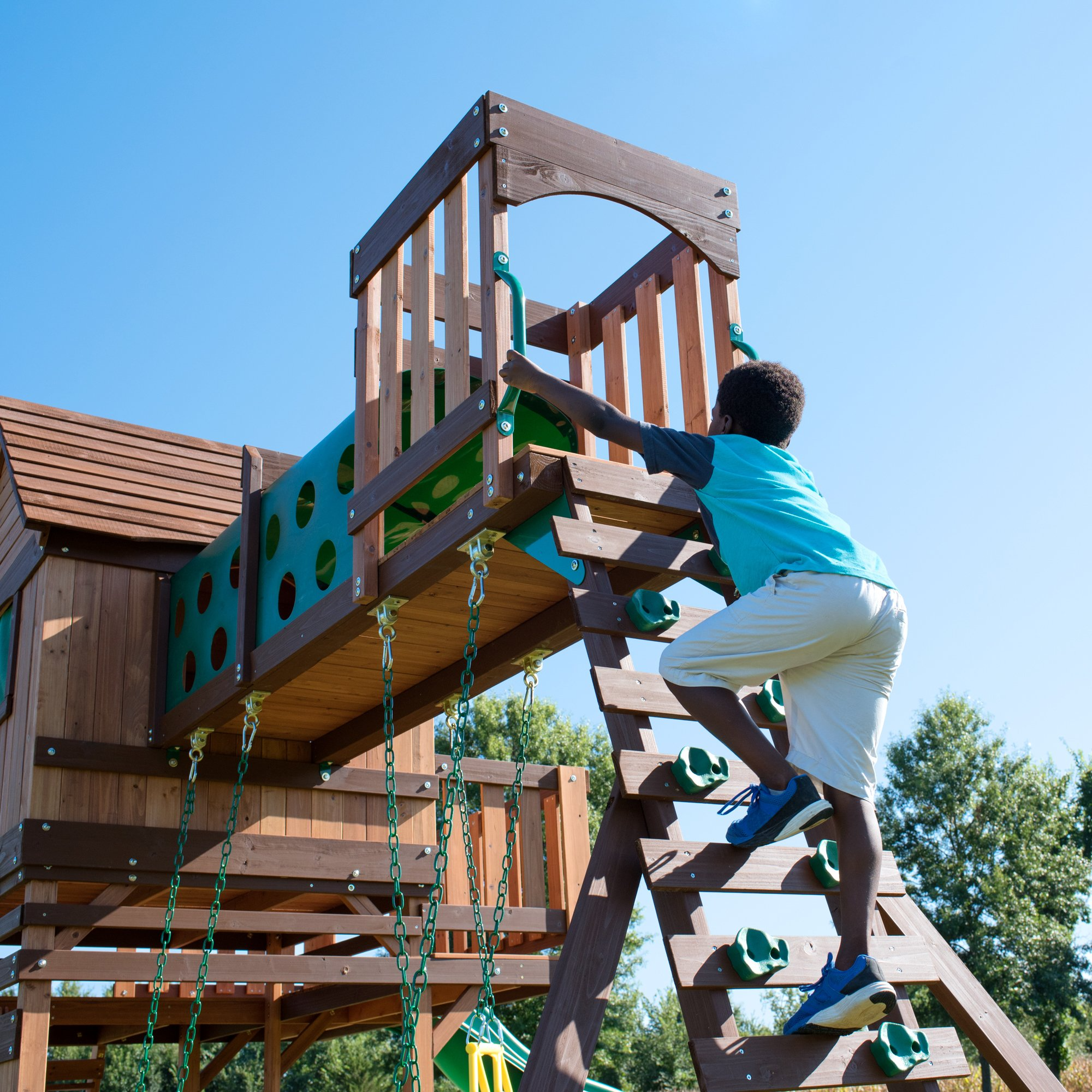 Woodridge Elite All Cedar Wood Swing Set