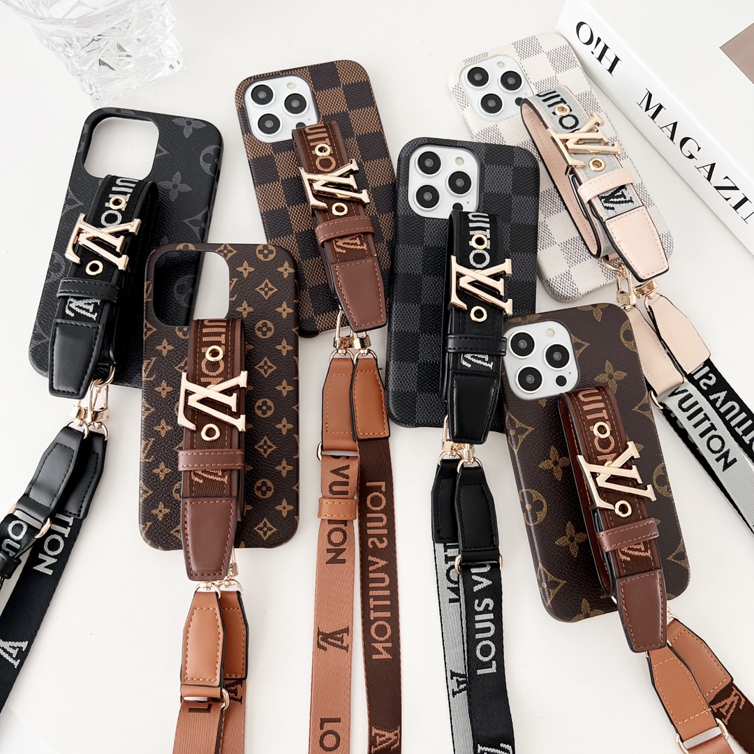 Louis Vuitton Classic Monogram Wrist Strap Luxury Phone Case