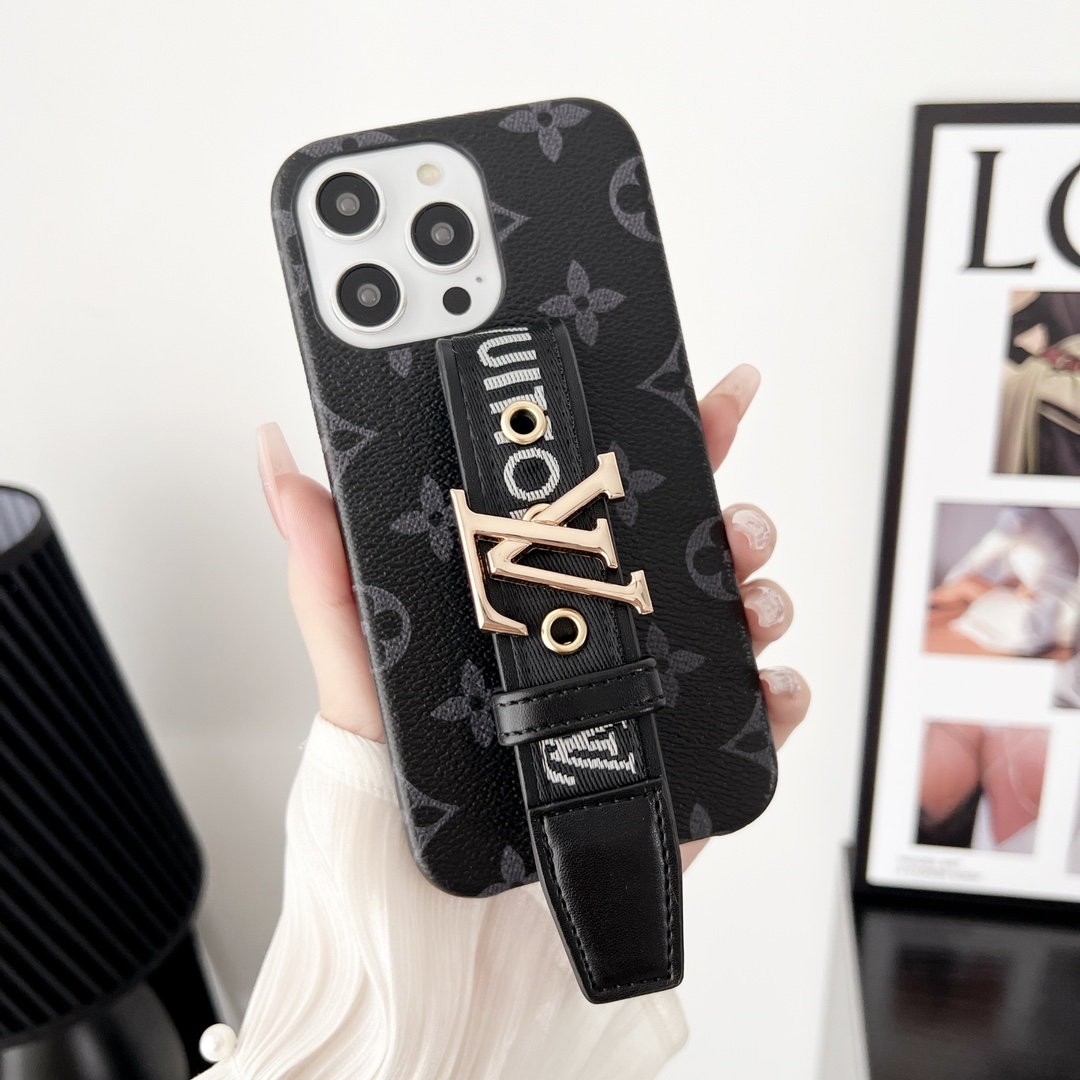 Louis Vuitton Classic Monogram Wrist Strap Luxury Phone Case