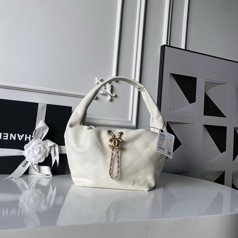 Chanel AS5976 White Hobo Bag