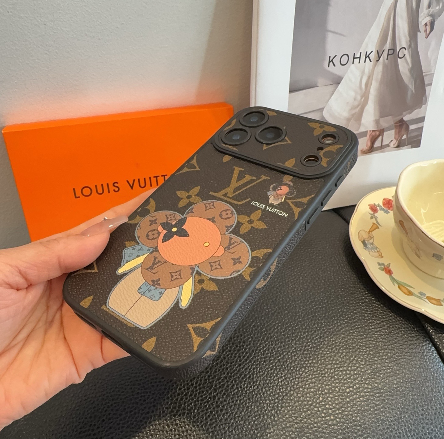 Louis Vuitton Monogram Cartoon Vivienne Doll Luxury Phone Case