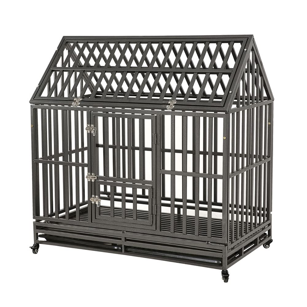 42 Heavy Duty Dog Crate Large Dog cage Strong Metal Dog Kennels