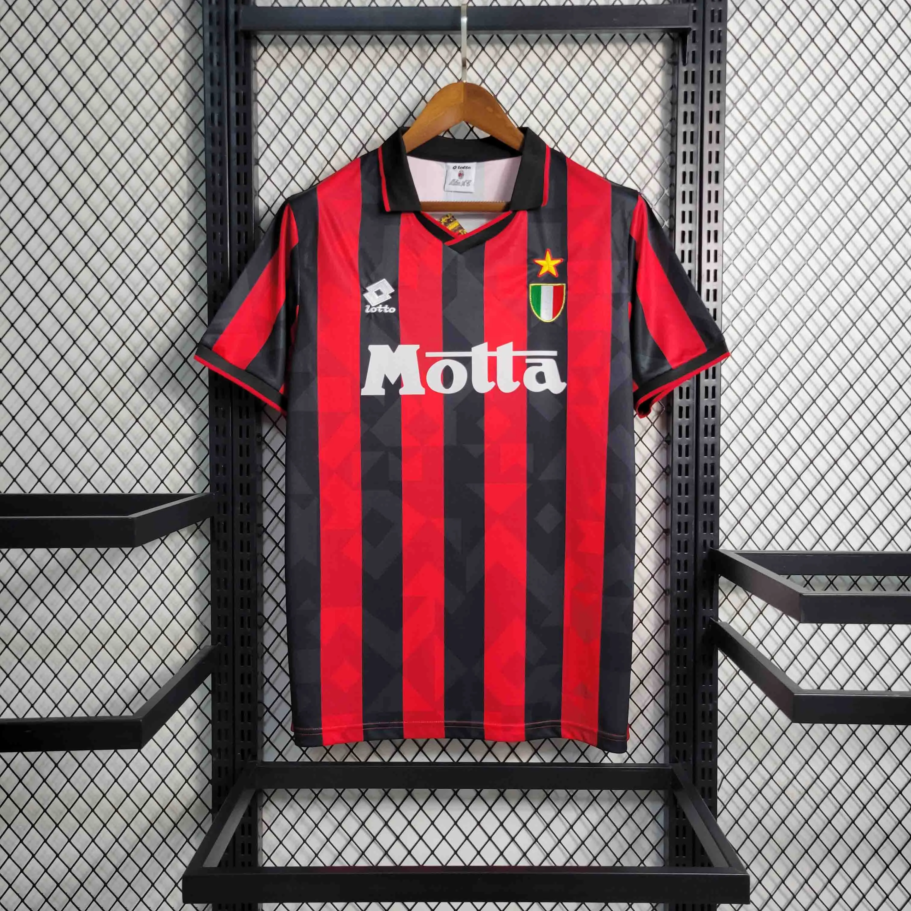 1993/94 AC Milan Lotto Home Soccer Jersey Retro CBRO MN