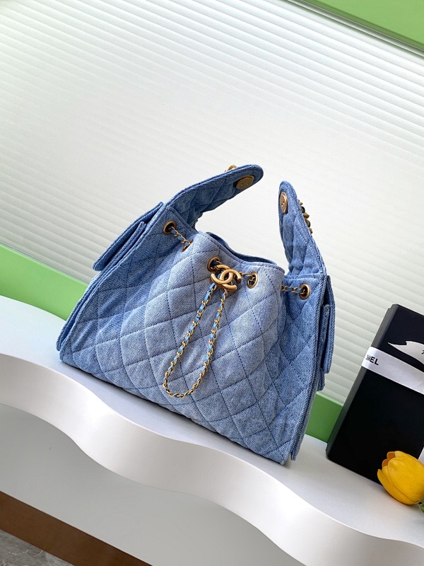 Chanel Denim Hobo Bag Blue