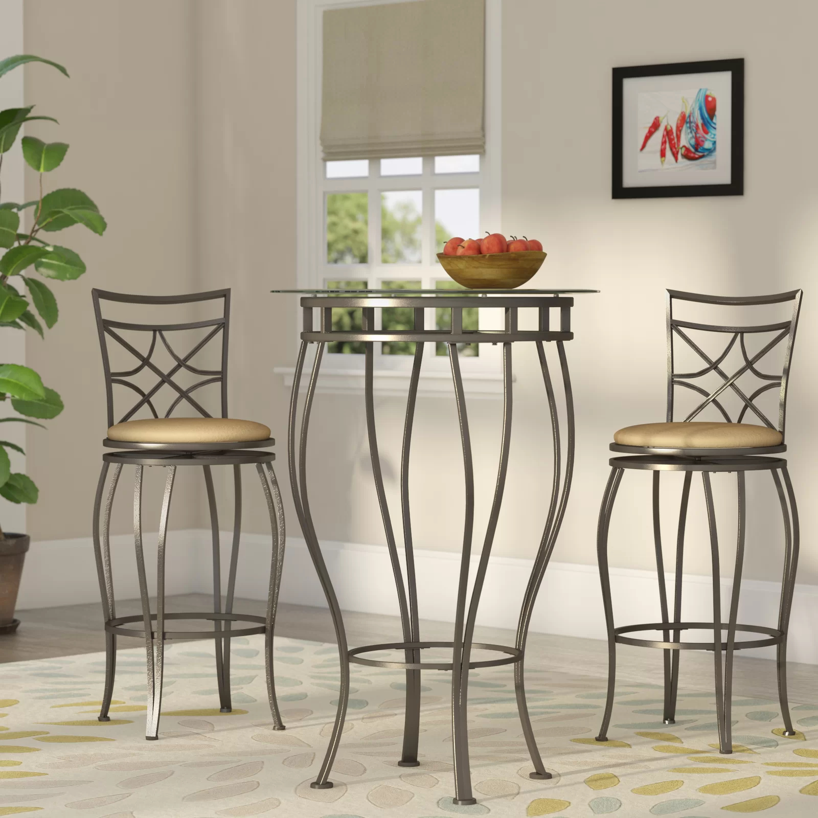 Fretwell 2 - Person Bar Height Dining Set