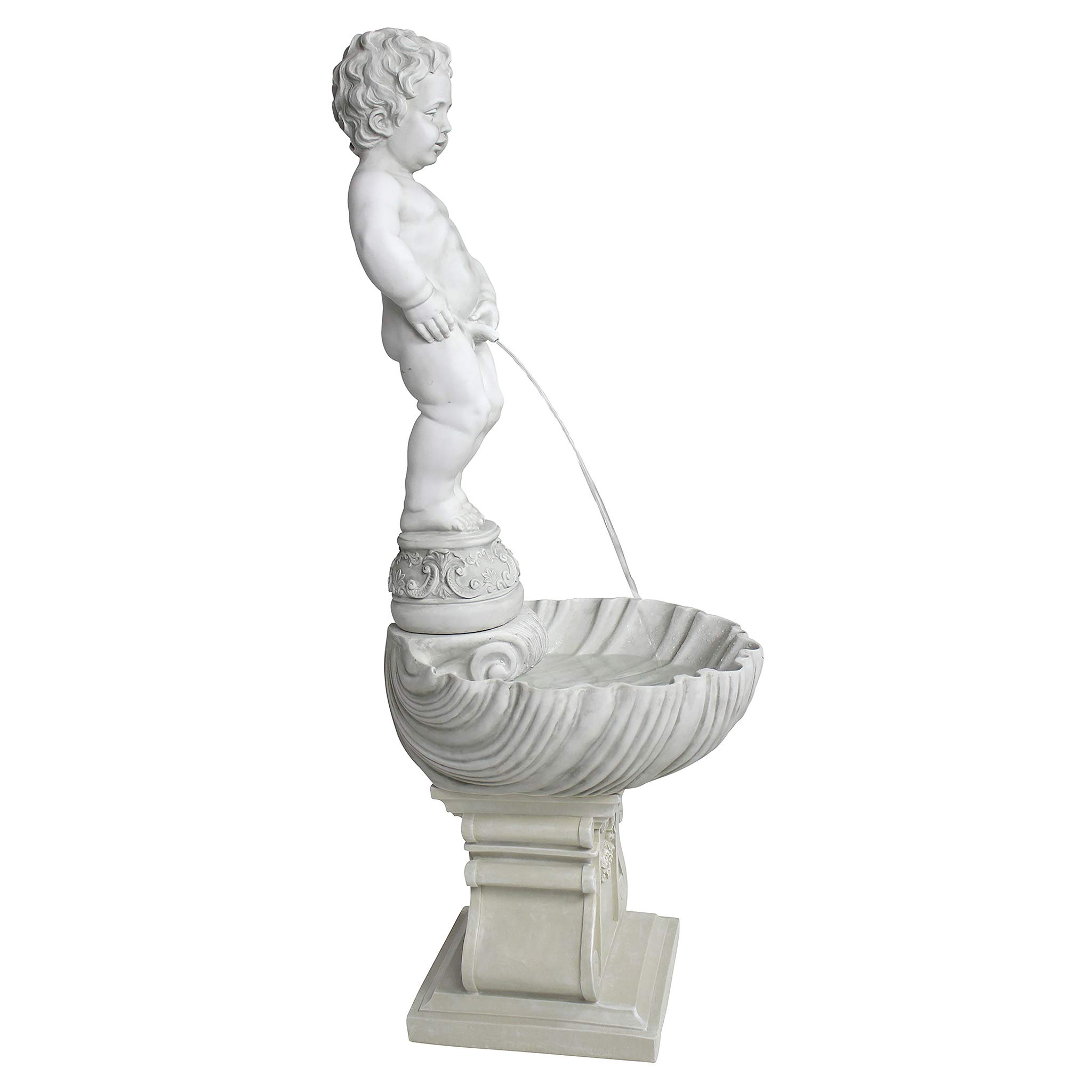 Complete Manneken Pis Peeing Boy Water Fountain Garden Decor