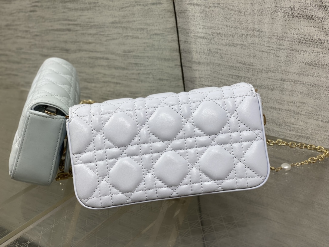 Dior Caro White Bag