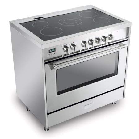 36 Inch 5.0 Cu Ft Electric Range Oven 5 Burners Dual Center
